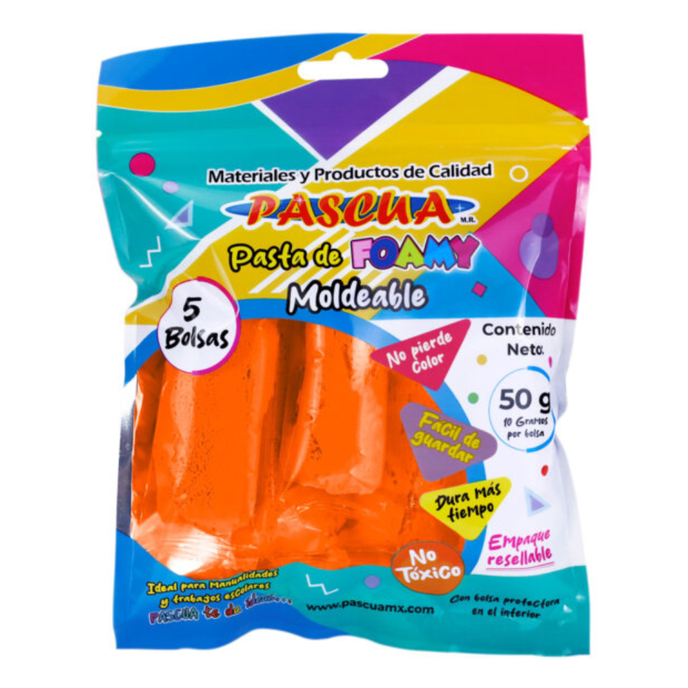 Foamy Moldeable Naranja 50 gr Pascua