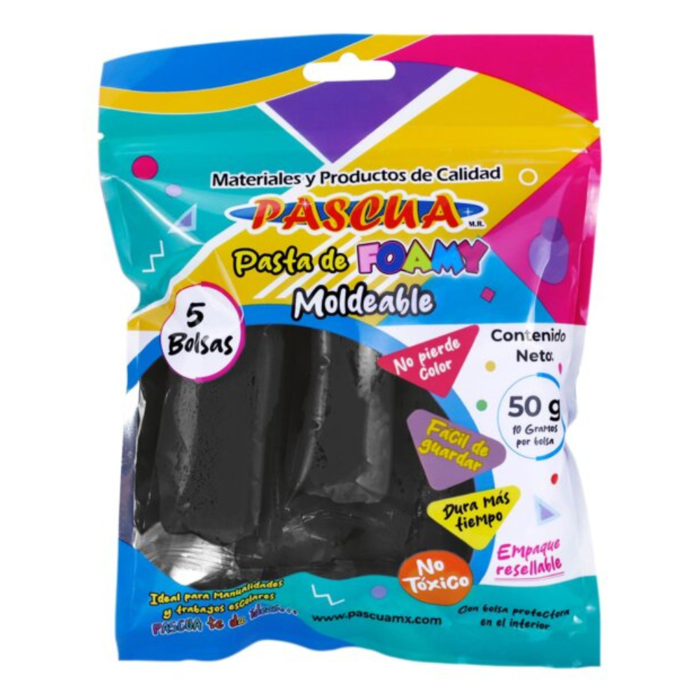 Foamy Moldeable Negro 50 gr Pascua Megafumi