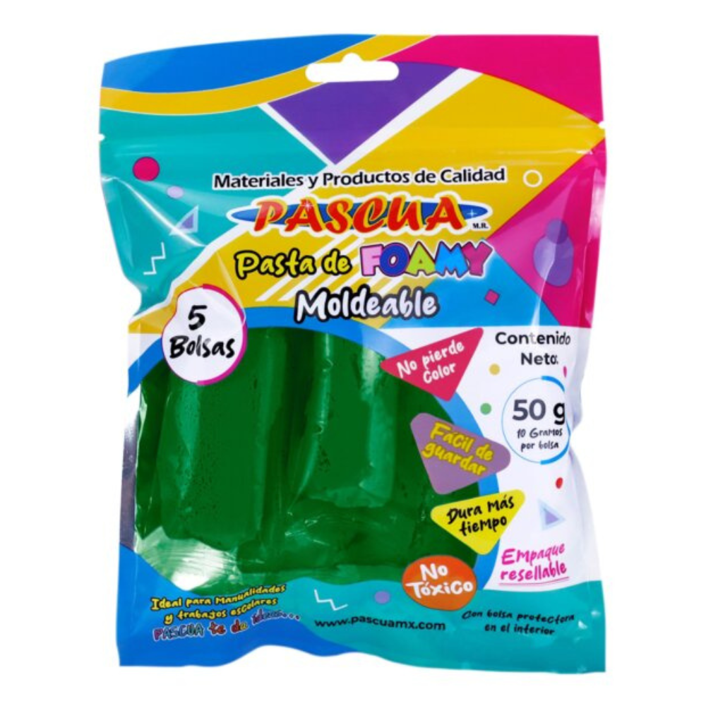 Foamy Moldeable Verde Bandera 50 gr Pascua