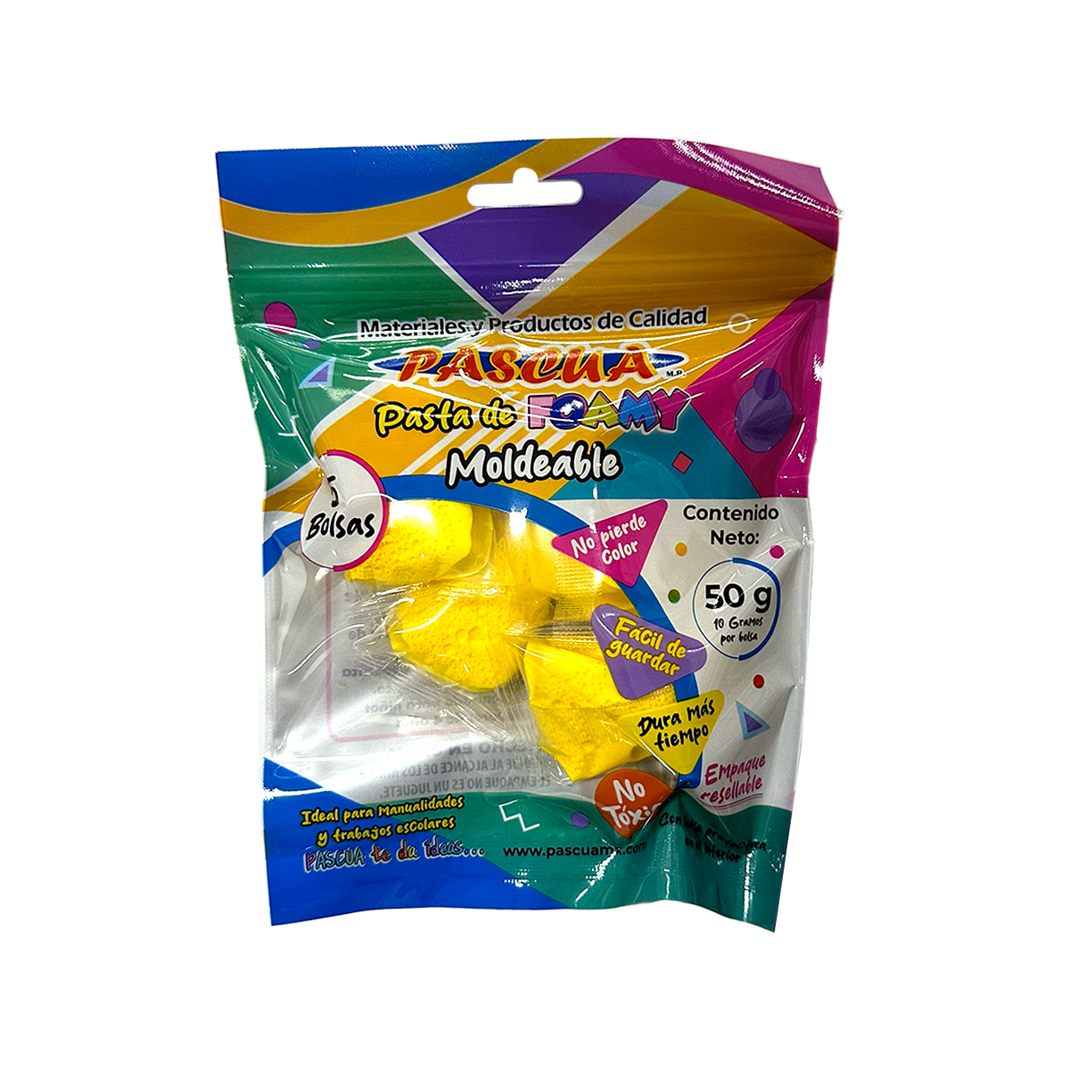 Foamy Moldeable Amarillo Canario 50 gr Pascua