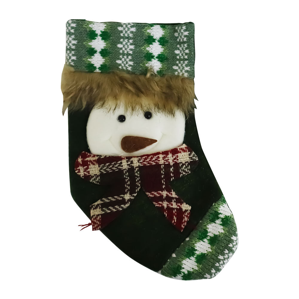 Bota Navideña Verde con Cuadros Varios Modelos Itrade