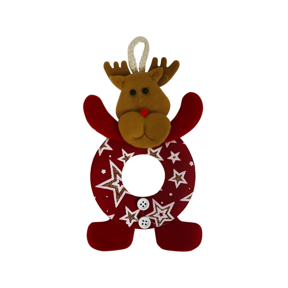 Adorno Navideño Colgante Santa Circular ITrade