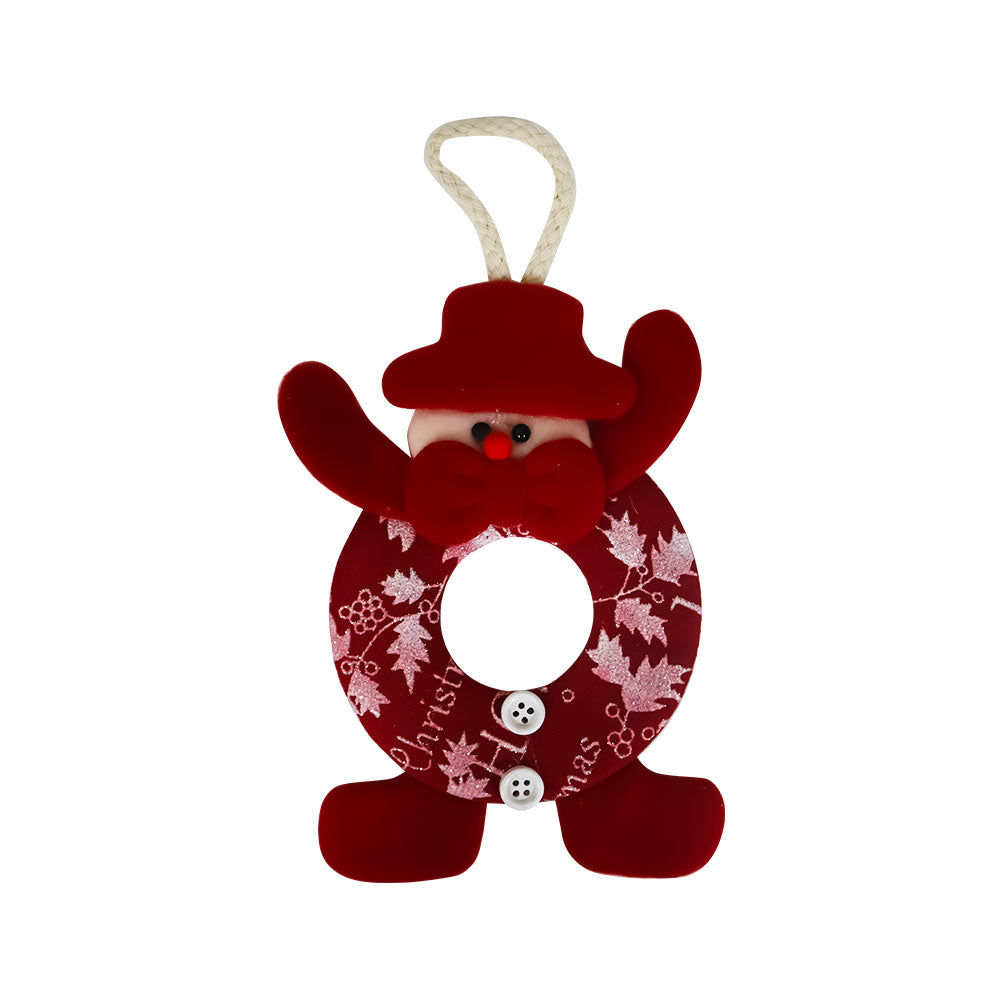 Adorno Navideño Colgante Santa Circular ITrade