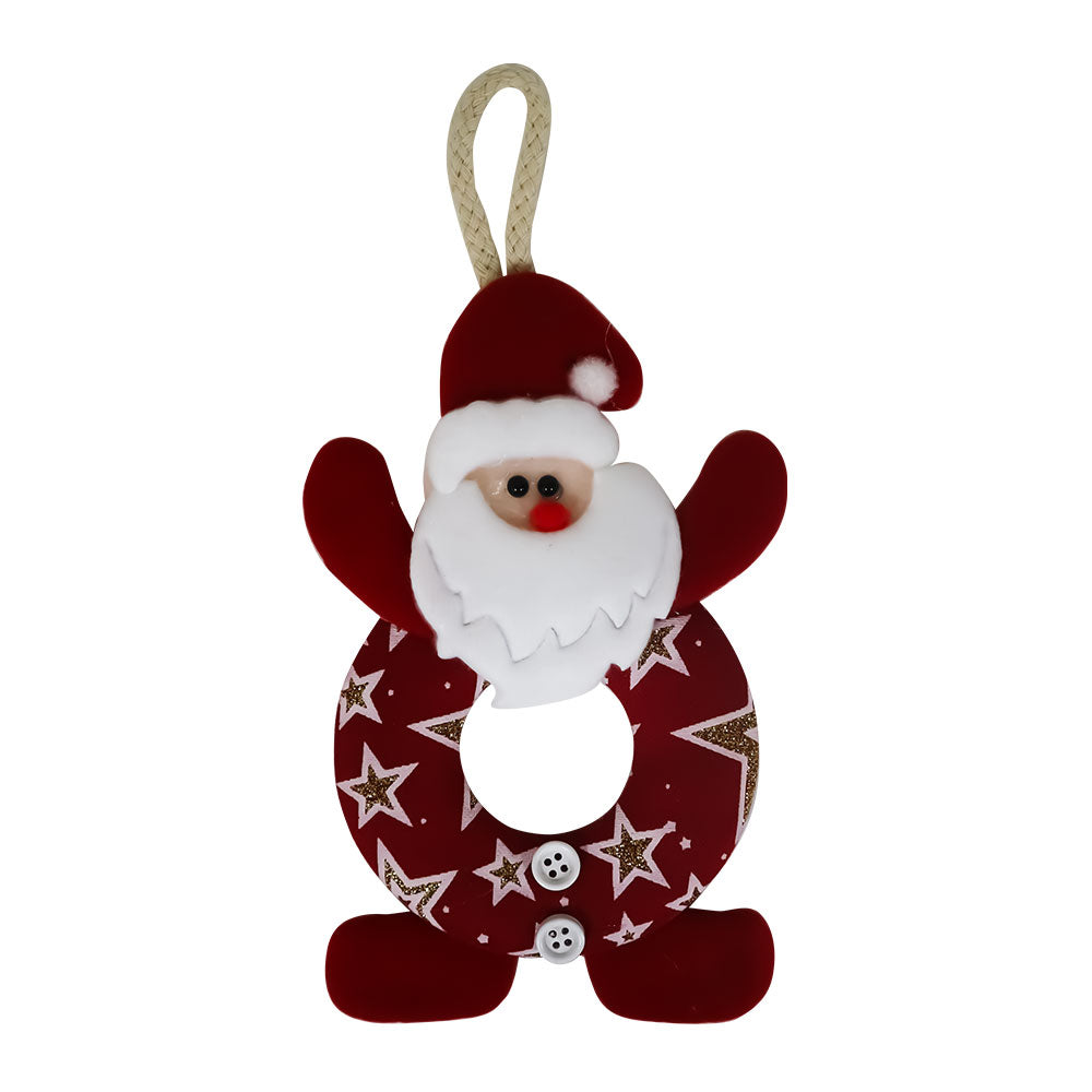 Adorno Navideño Colgante Santa Circular ITrade