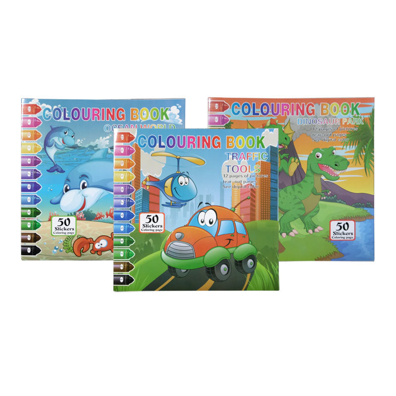 Libro para Colorear con Stickers 12 páginas 25 x 25 cm ITrade