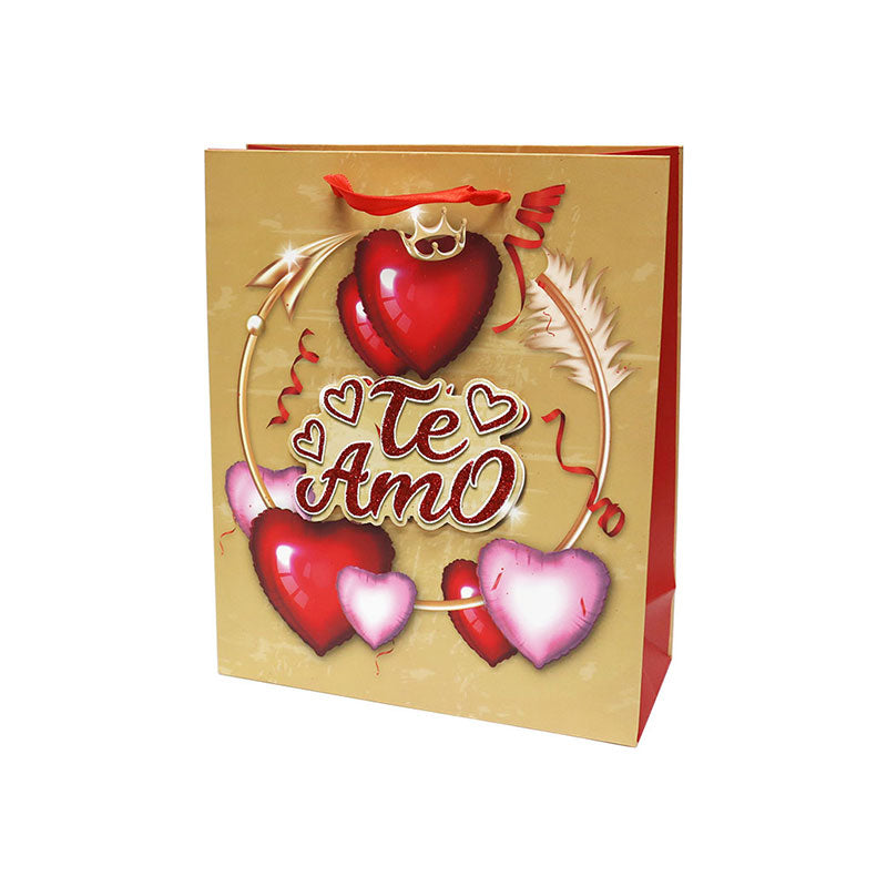 Bolsa de Regalo San Valentín Corazones 32 x 26 x 10 cm 1 pieza ITrade