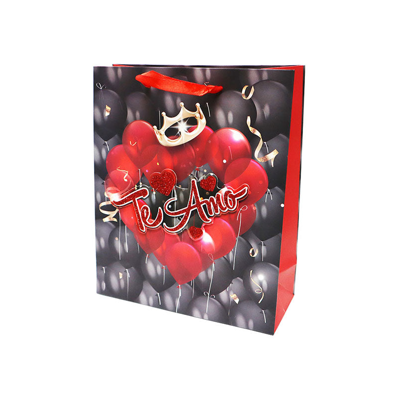 Bolsa de Regalo San Valentín Corazones 32 x 26 x 10 cm 1 pieza ITrade