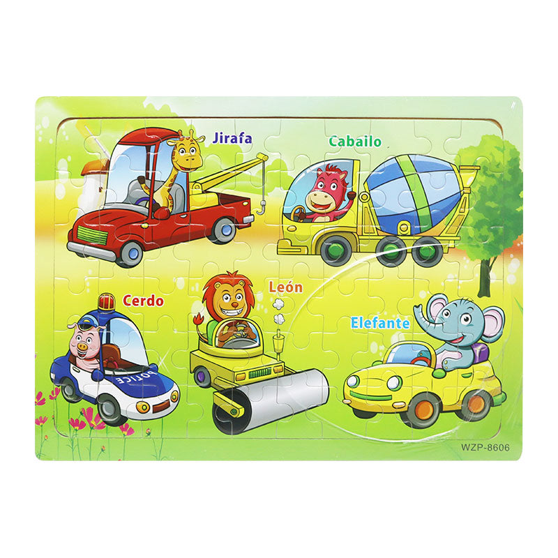 Rompecabezas de Madera Animales 22.5 x 30 cm ITrade