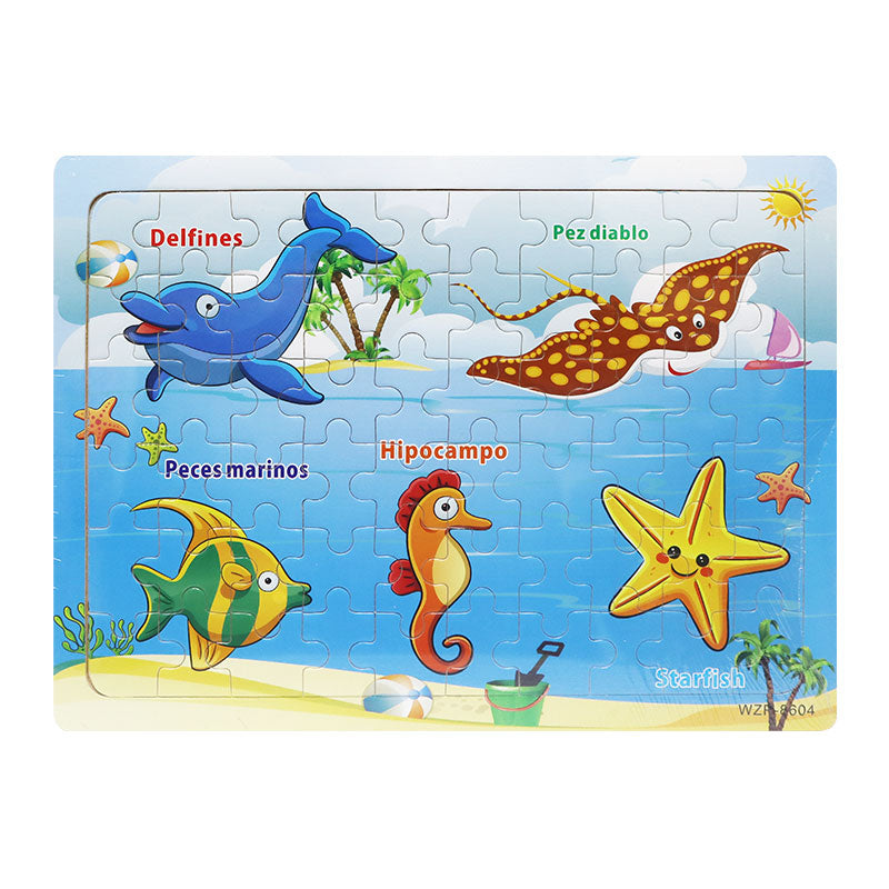 Rompecabezas de Madera Animales 22.5 x 30 cm ITrade