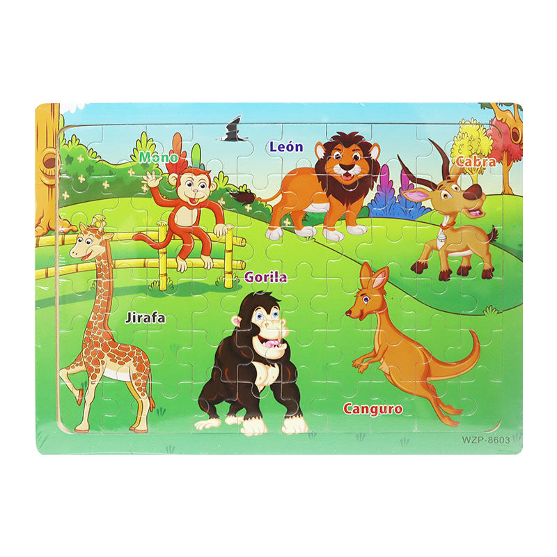 Rompecabezas de Madera Animales 22.5 x 30 cm ITrade