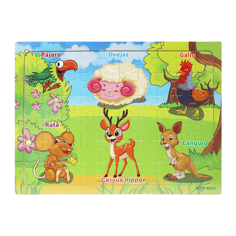 Rompecabezas de Madera Animales 22.5 x 30 cm ITrade