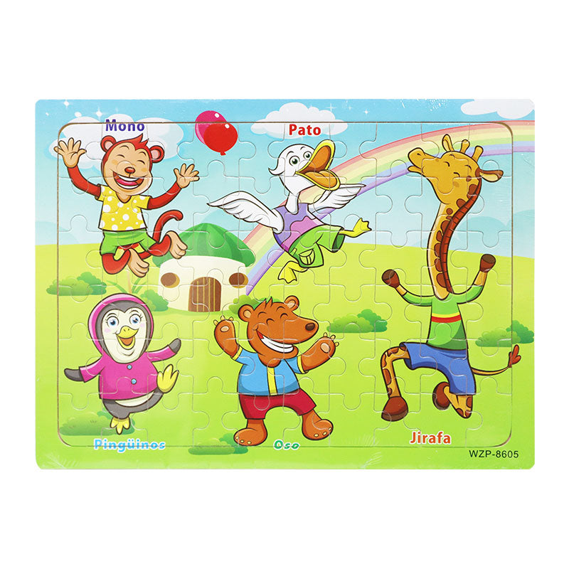 Rompecabezas de Madera Animales 22.5 x 30 cm ITrade