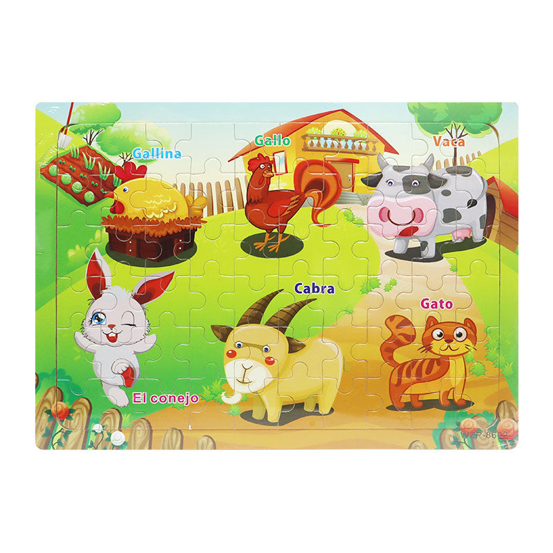 Rompecabezas de Madera Animales 22.5 x 30 cm ITrade