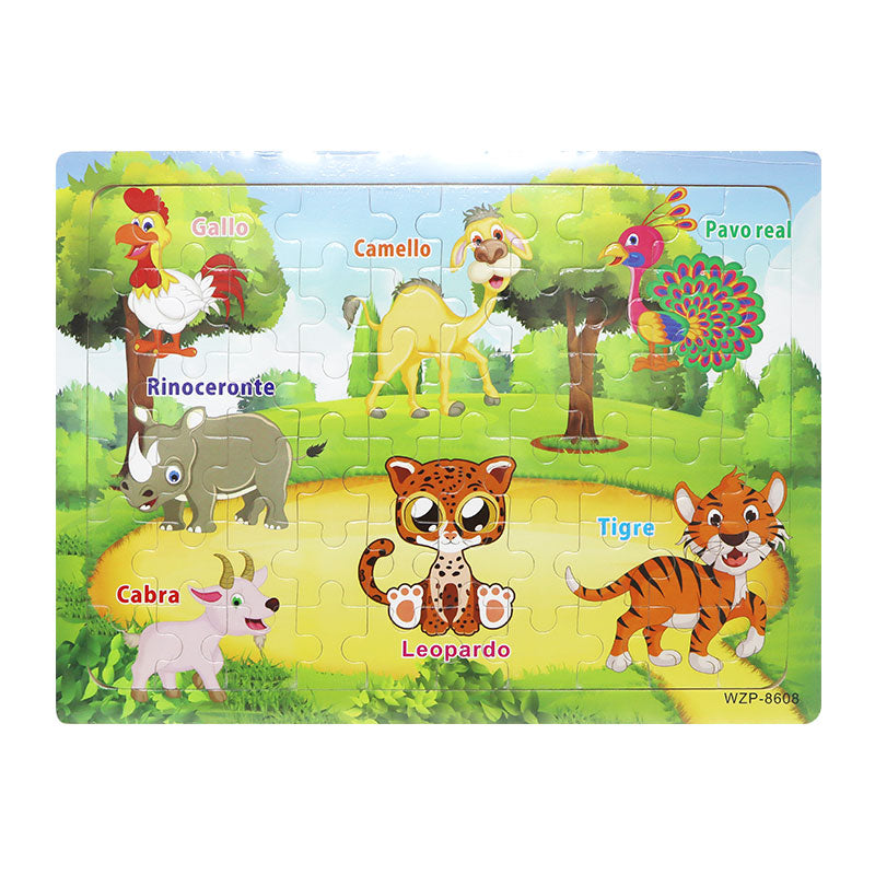 Rompecabezas de Madera Animales 22.5 x 30 cm ITrade