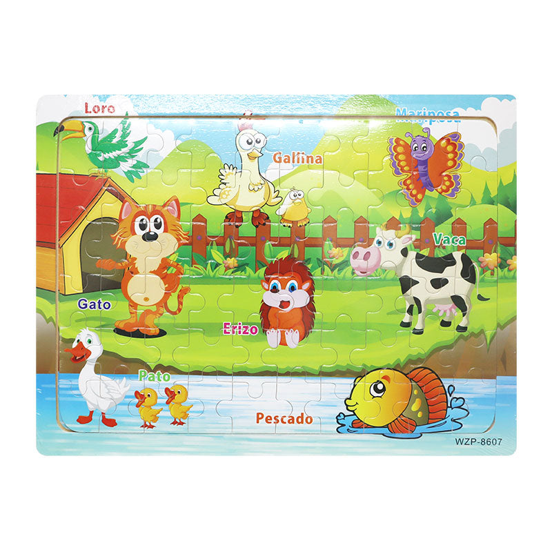 Rompecabezas de Madera Animales 22.5 x 30 cm ITrade