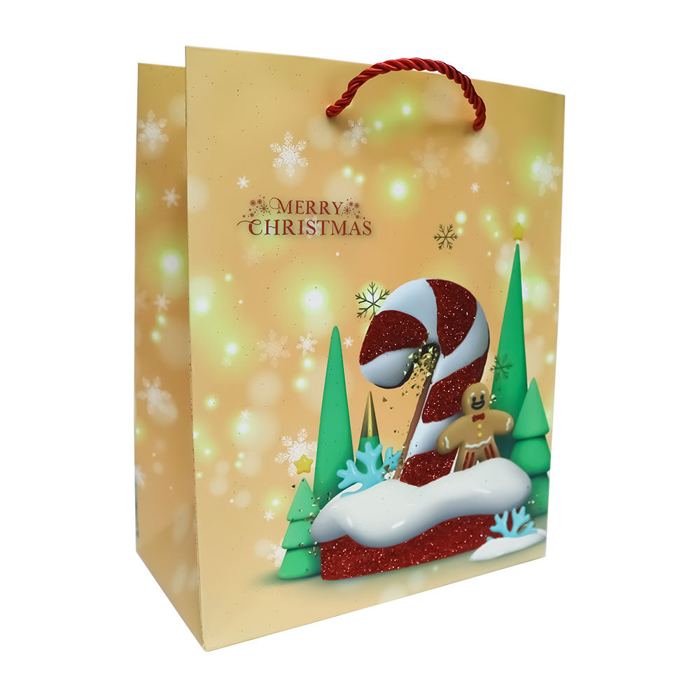 Bolsa de Regalo Navideña Regalos con Glitter Varios Modelos 23 x18 x 10 cm 1 pieza ITrade