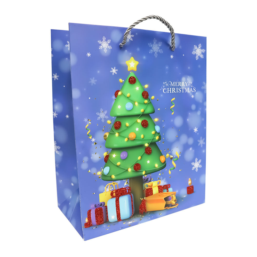 Bolsa de Regalo Navideña Regalos con Glitter Varios Modelos 23 x18 x 10 cm 1 pieza ITrade