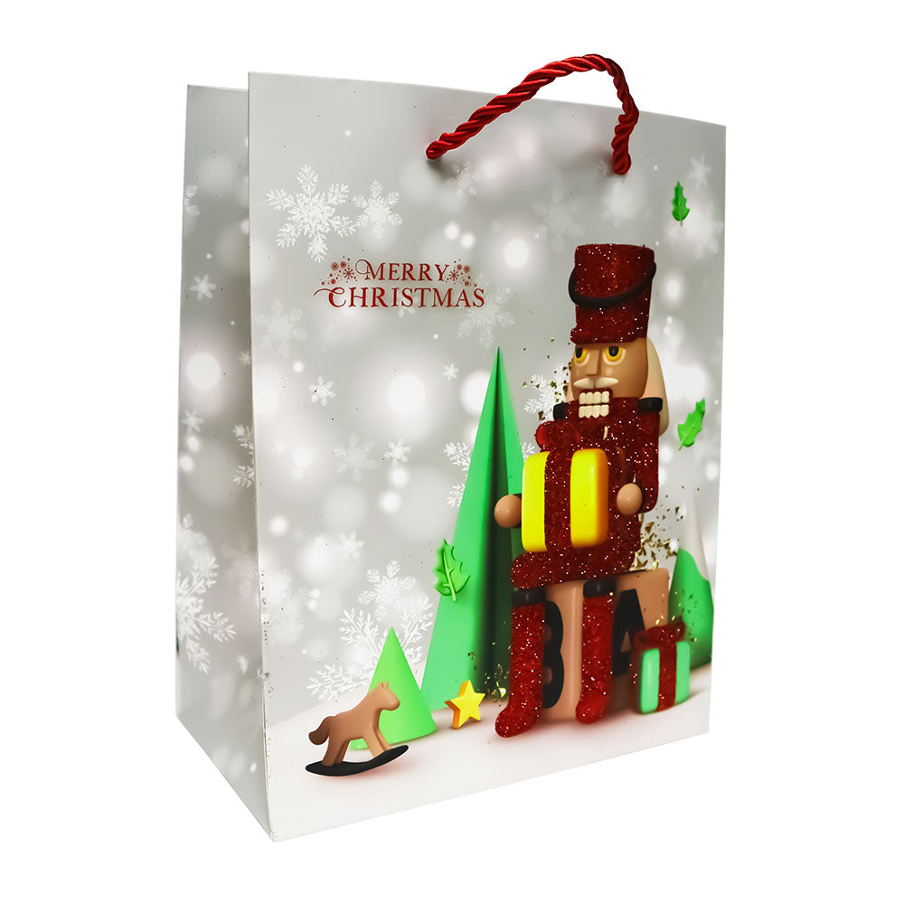 Bolsa de Regalo Navideña Regalos con Glitter Varios Modelos 23 x18 x 10 cm 1 pieza ITrade