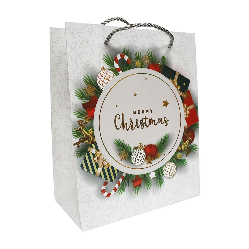 Bolsa de Regalo Navideña Merry Christmas Varios Modelos 23 x 18 x 10 cm 1 pieza ITrade