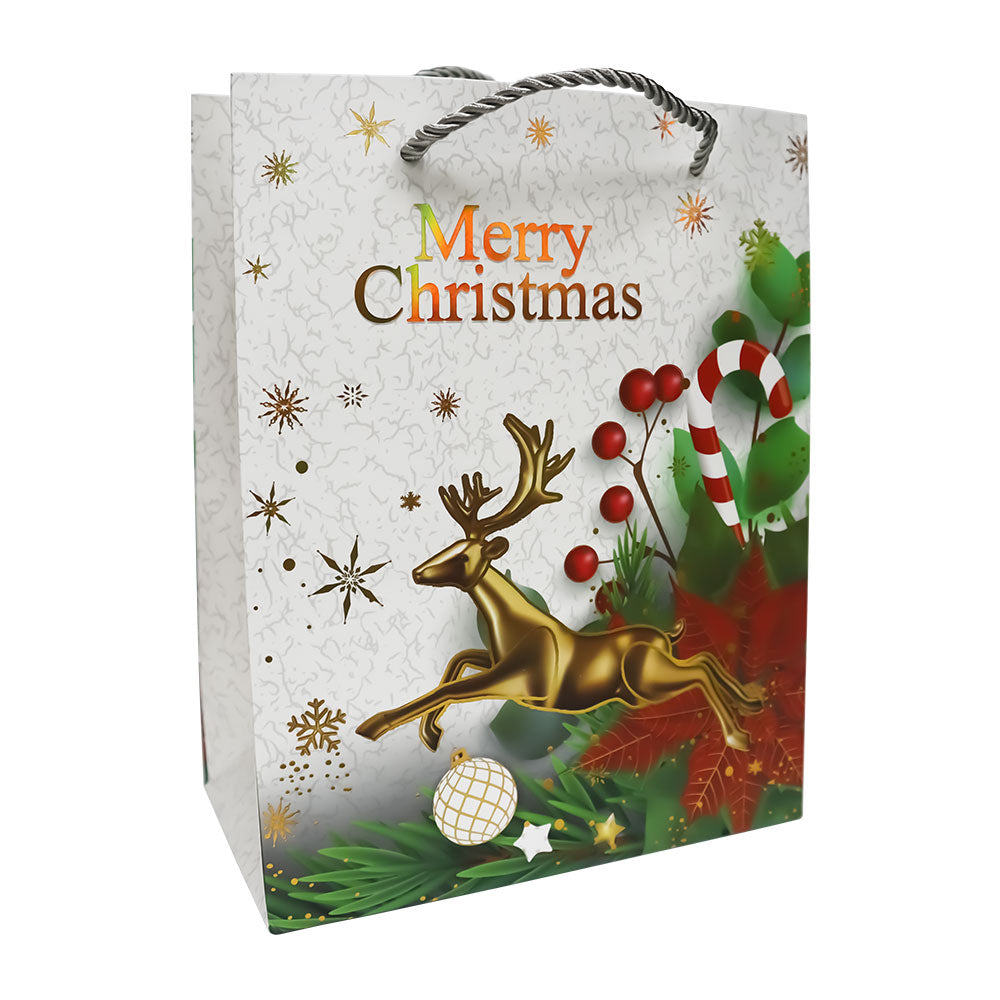 Bolsa de Regalo Navideña Merry Christmas Varios Modelos 23 x 18 x 10 cm 1 pieza ITrade