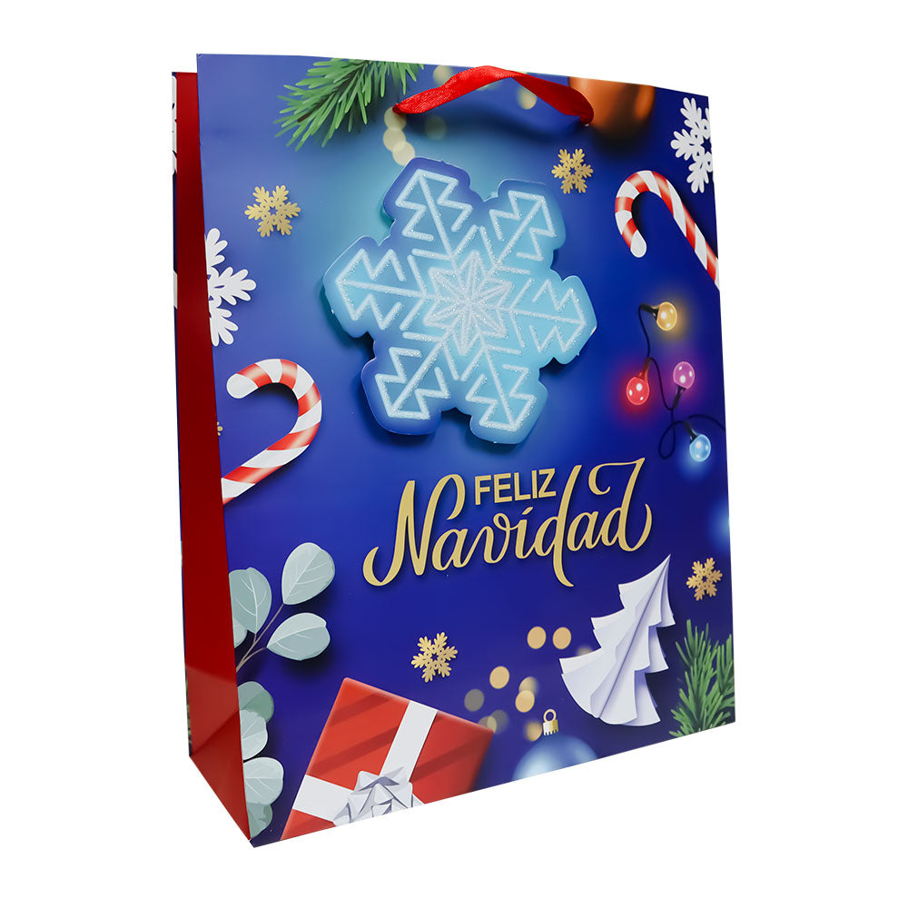 Bolsa de Regalo Navideño Luces Neon Varios Modelos 32 x 26 x 10 cm 1 pieza ITrade