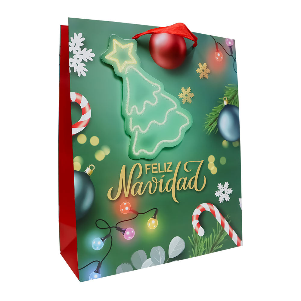 Bolsa de Regalo Navideño Luces Neon Varios Modelos 32 x 26 x 10 cm 1 pieza ITrade