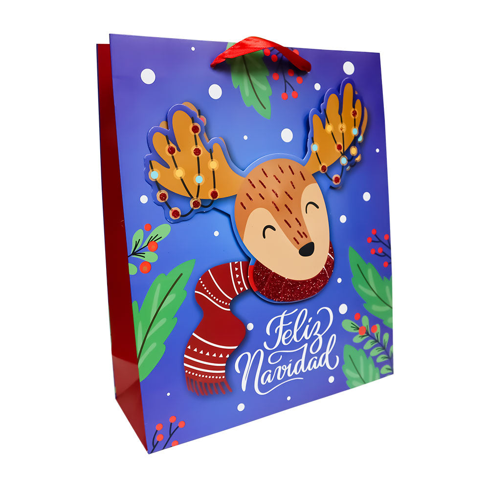 Bolsa de Regalo Navideño Feliz Navidad Varios Modelos 32 x 26 x 10 cm 1 pieza ITrade