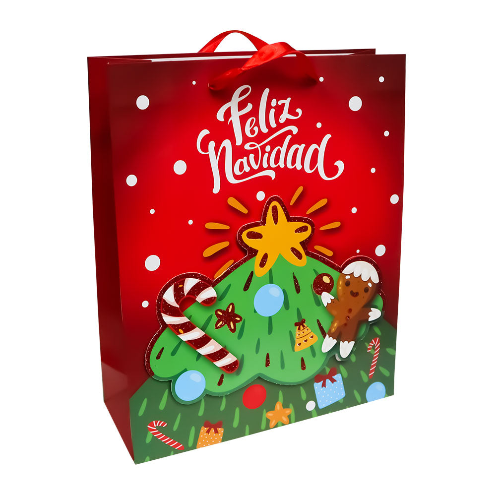 Bolsa de Regalo Navideño Feliz Navidad Varios Modelos 32 x 26 x 10 cm 1 pieza ITrade
