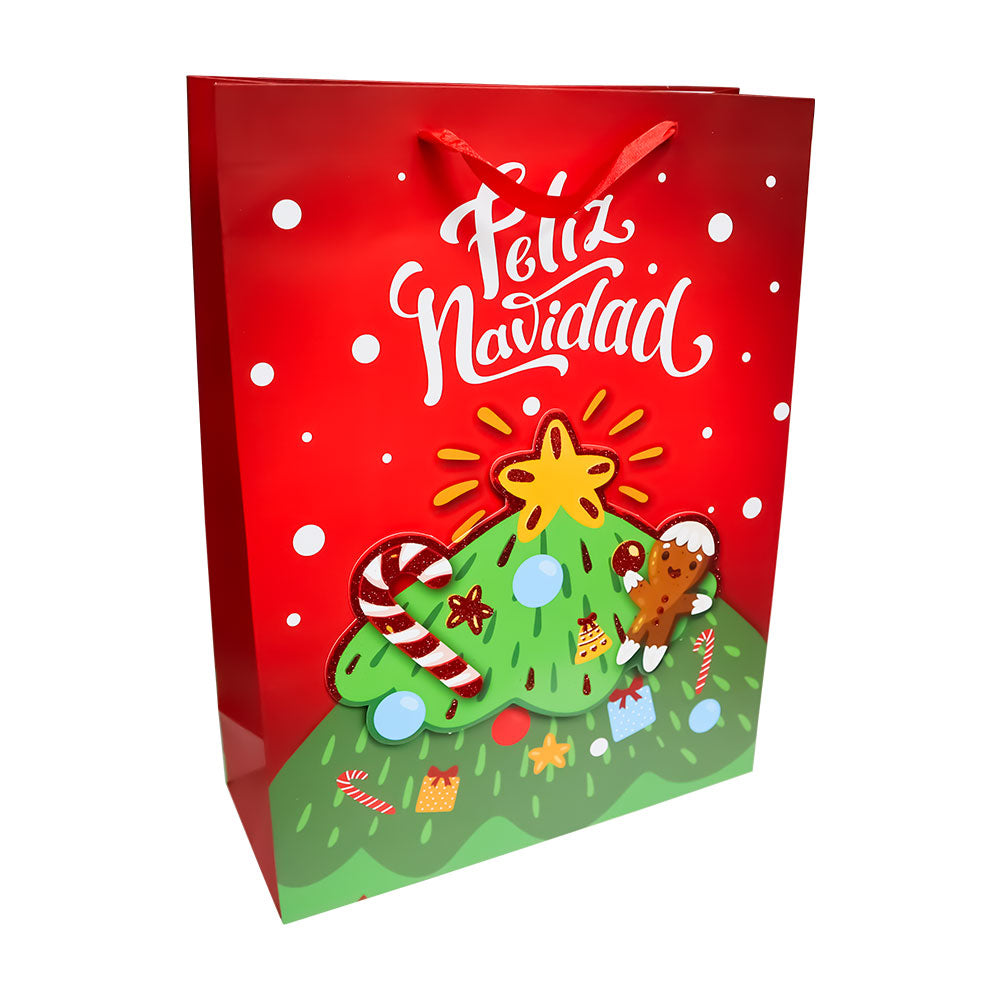 Bolsa de Regalo Navideño Feliz Navidad Varios Modelos 40 x 30 x 12 cm 1 pieza ITrade