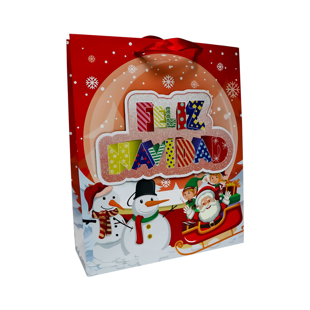 Bolsa Regalo Navideña Esferas Navidad Varios Modelos 40 x 30 x 12 cm 1 pieza ITrade