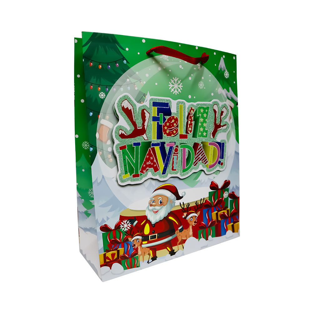 Bolsa Regalo Navideña Esferas Navidad Varios Modelos 40 x 30 x 12 cm 1 pieza ITrade