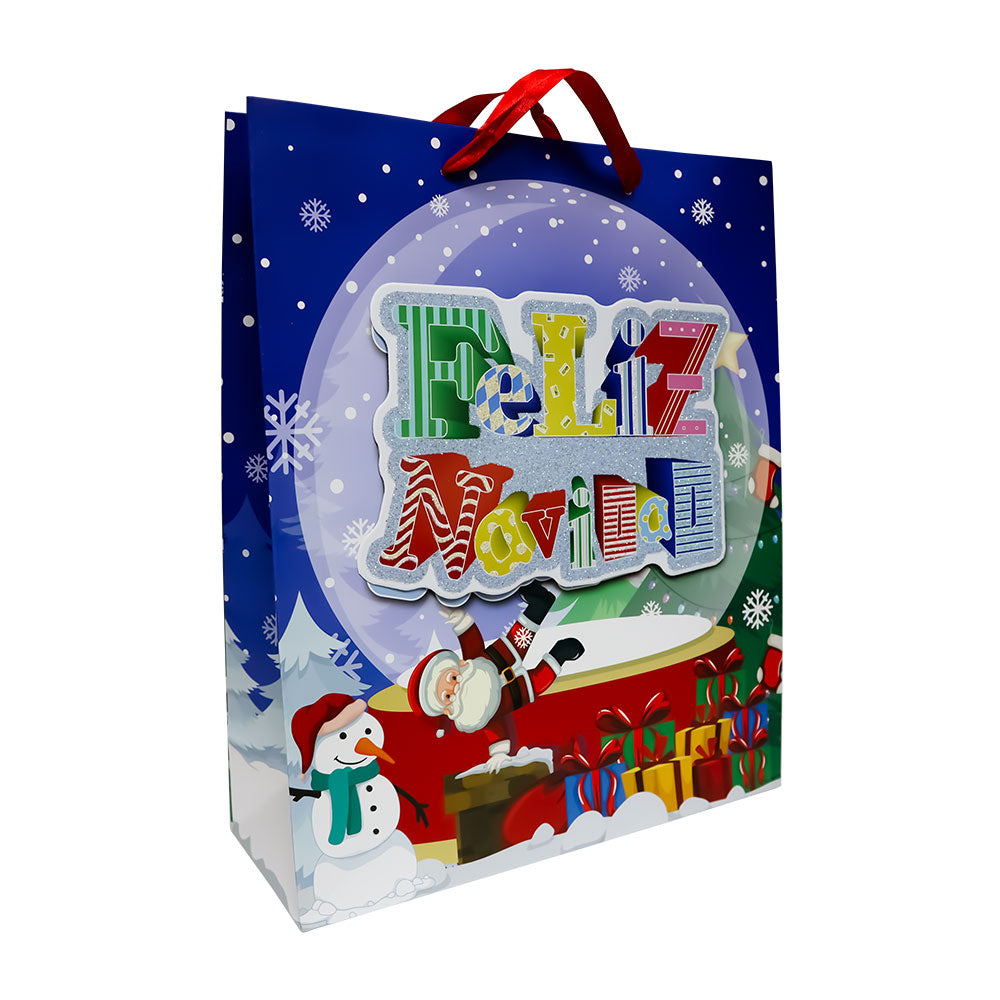 Bolsa Regalo Navideña Esferas Navidad Varios Modelos 40 x 30 x 12 cm 1 pieza ITrade