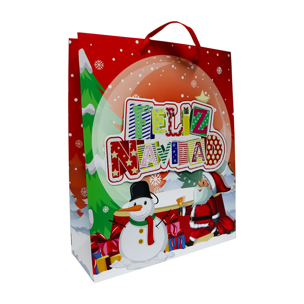 Bolsa Regalo Navideña Esferas Navidad Varios Modelos 40 x 30 x 12 cm 1 pieza ITrade