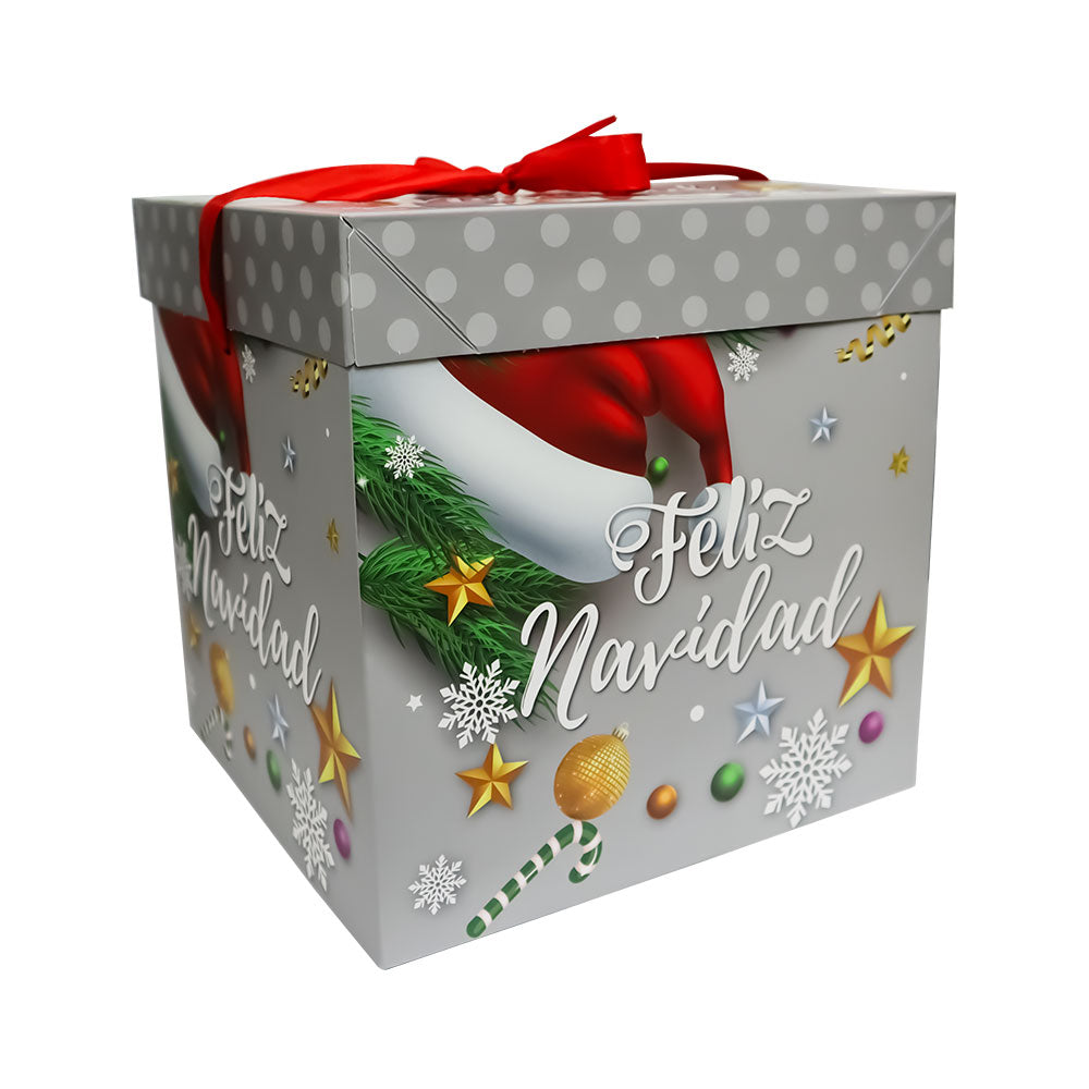Caja de Regalo Feliz Navidad 22 x 22 x 22 cm Varios Modelos 1 pieza ITrade