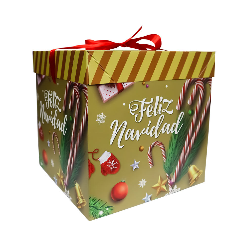 Caja de Regalo Feliz Navidad 22 x 22 x 22 cm Varios Modelos 1 pieza ITrade