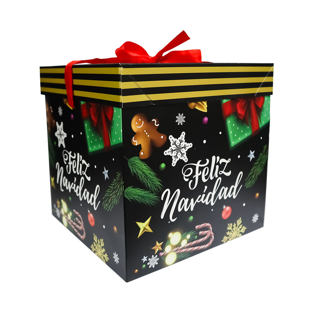 Caja de Regalo Feliz Navidad 22 x 22 x 22 cm Varios Modelos 1 pieza ITrade