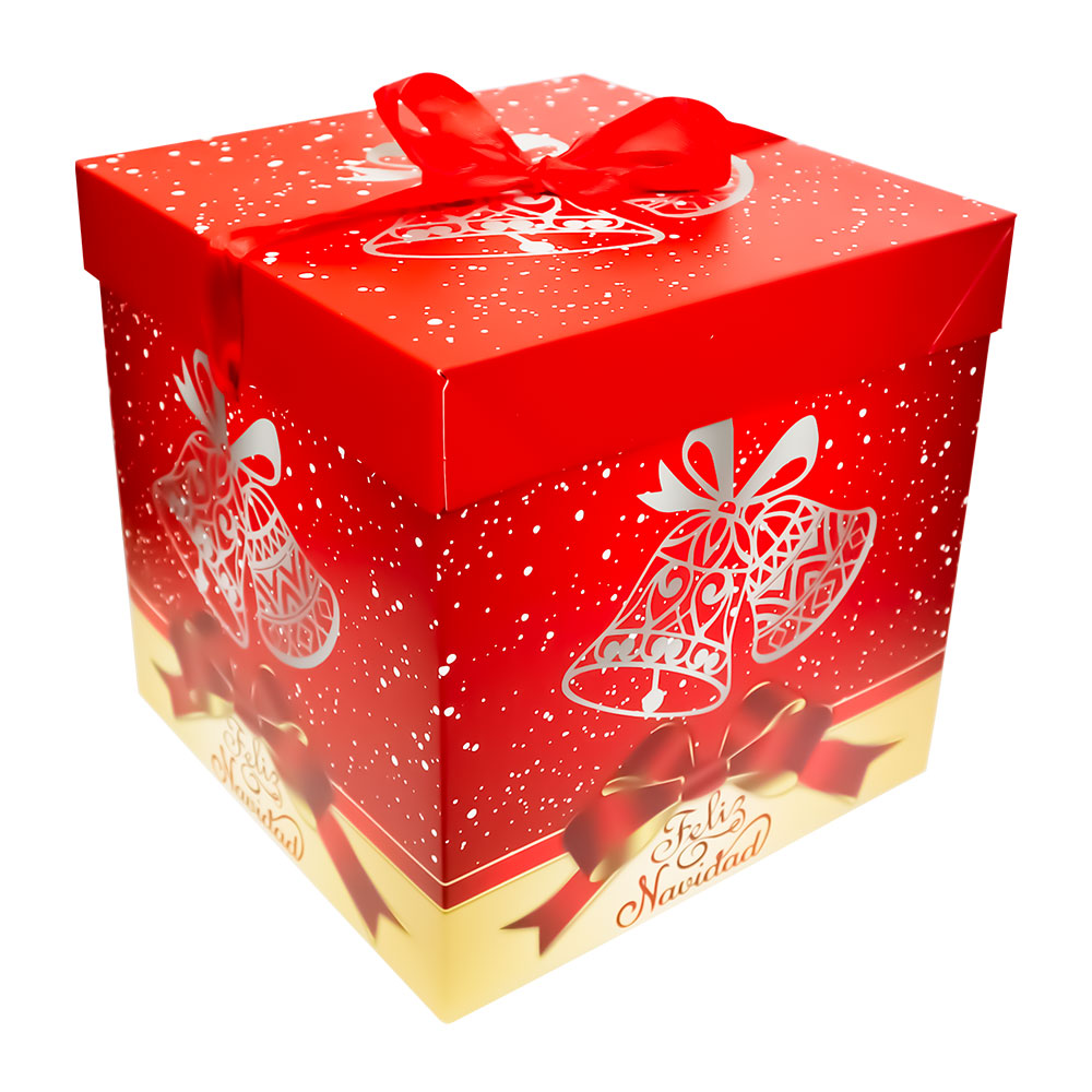 Caja de Regalo Feliz Navidad 22 x 22 x 22 cm Varios Modelos 1 pieza ITrade