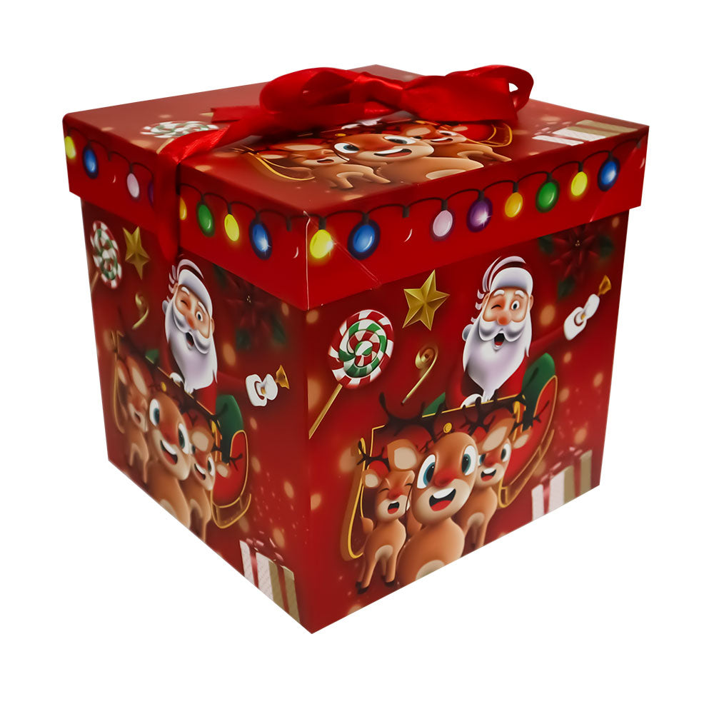 Caja de Regalo Roja Santa Claus 15 x 15 x 15 cm Varios Modelos 1 pieza ITrade