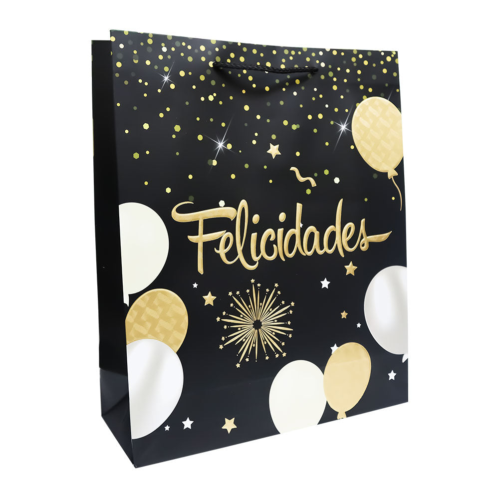 Bolsas de Regalo Felicidades 32 x 26 x 10 cm Varios Colores ITrade