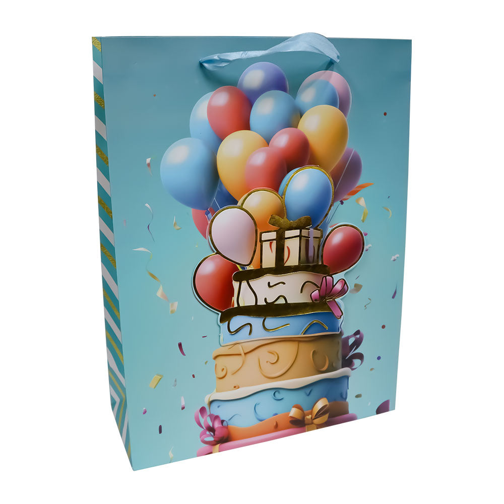 Bolsa de Regalo Globos con Detalles Brillantes 40 x 30 x 12 cm 1 pieza ITrade