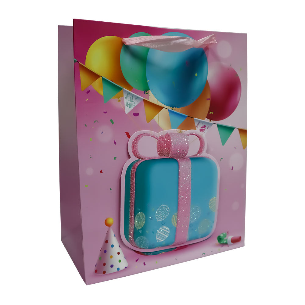 Bolsas de Regalo Globos y Rosas 23.5 x 19.5 x 8 cm Varios Modelos 1 pieza ITrade
