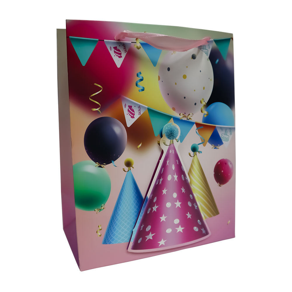 Bolsas de Regalo Globos y Rosas 23.5 x 19.5 x 8 cm Varios Modelos 1 pieza ITrade