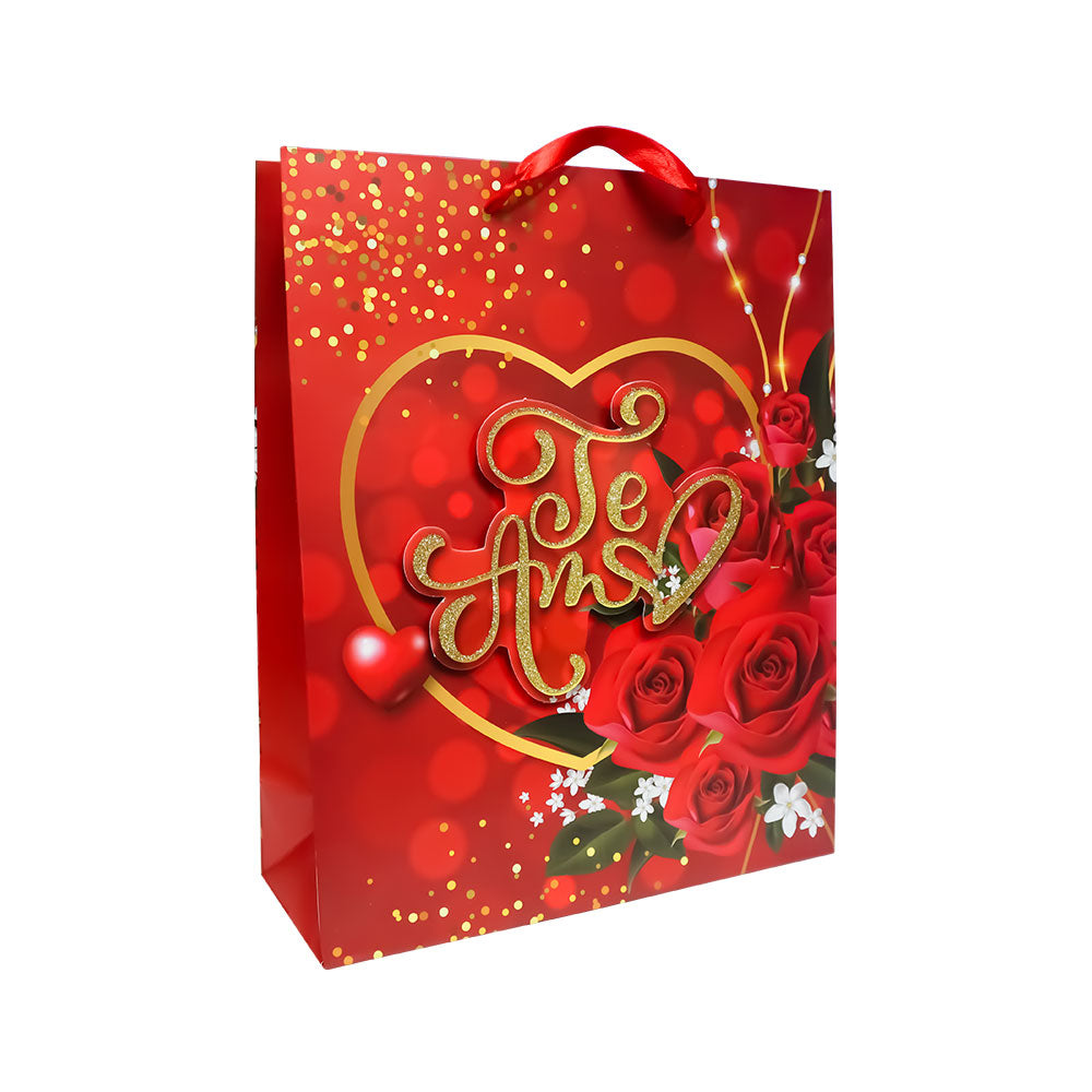 Bolsa de Regalo San Valentín Te Amo 32 x 26 x 10 cm Varios Modelos 1 pieza ITrade