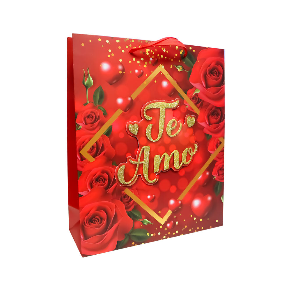 Bolsa de Regalo San Valentín Te Amo 32 x 26 x 10 cm Varios Modelos 1 pieza ITrade