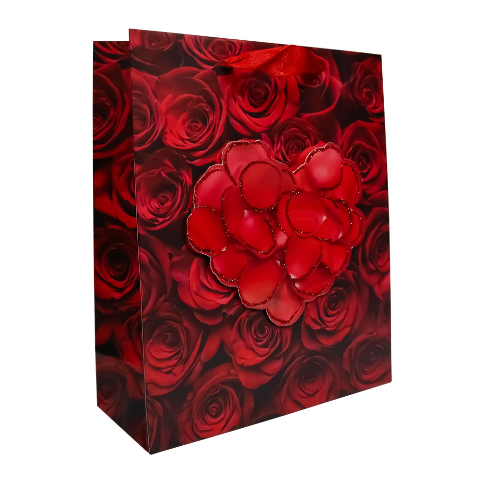 Bolsa de Regalo San Valentin Rosas 23.5 x 19.5 x 8 cm Varios Modelos 1 pieza ITrade