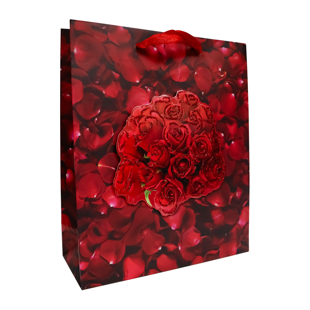 Bolsa de Regalo San Valentin Rosas 23.5 x 19.5 x 8 cm Varios Modelos 1 pieza ITrade