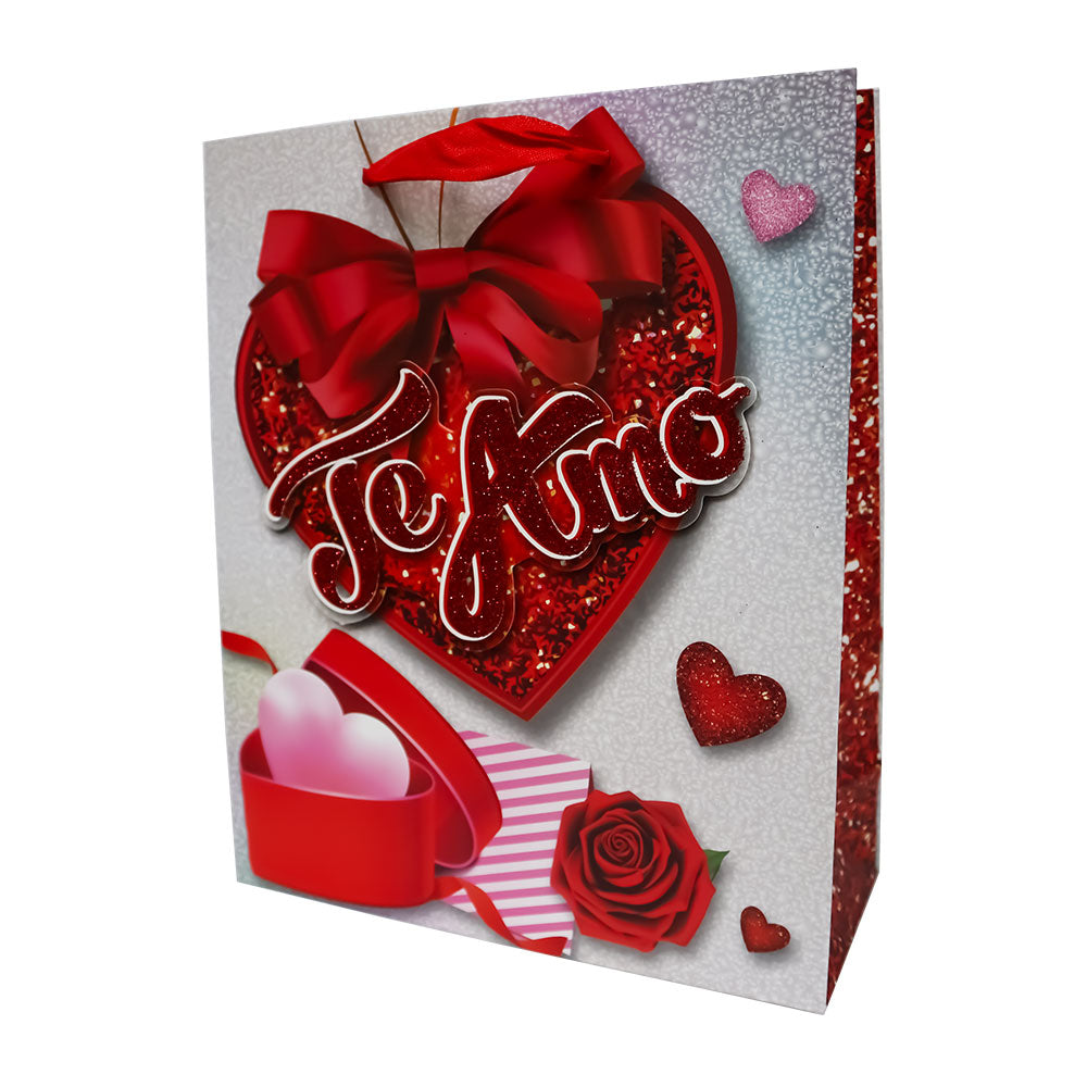 Bolsa de Regalo San Valentín con Corazones 23.5 x 19.5 x 8 cm Varios Modelos 1 pieza ITrade