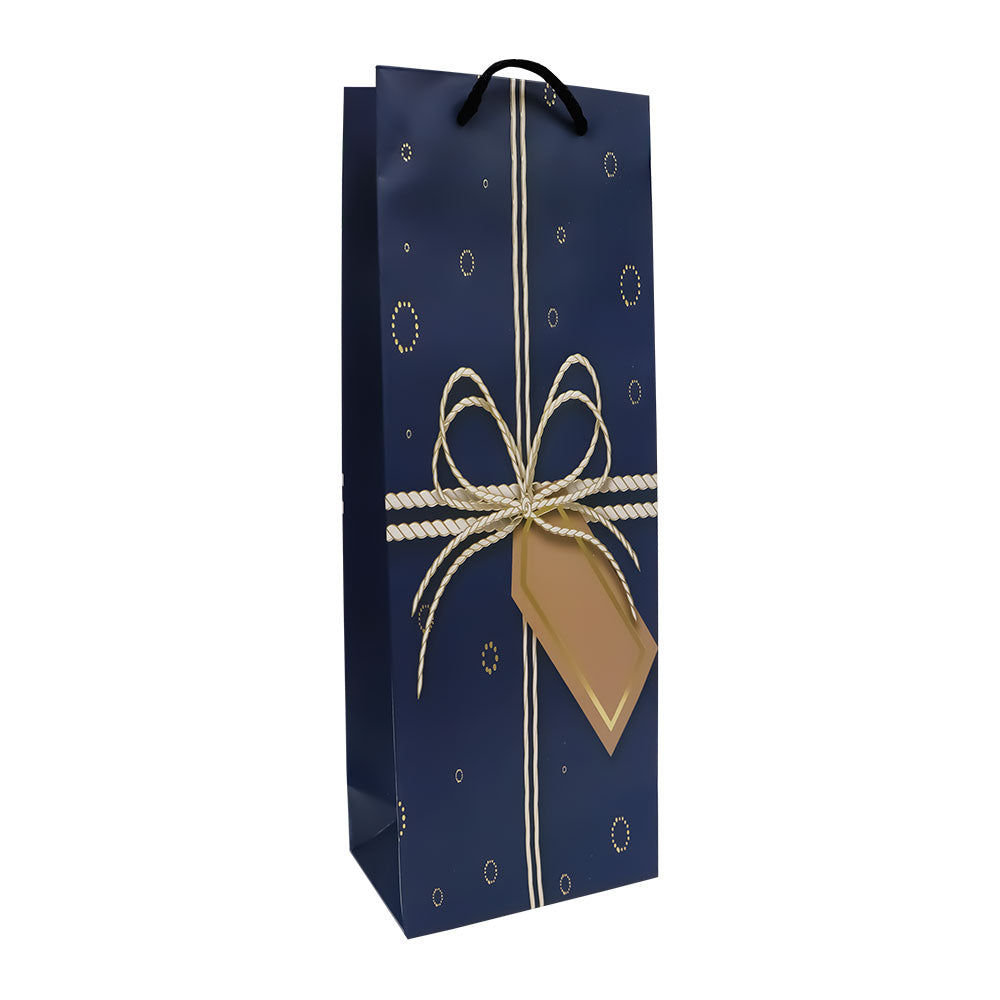 Bolsa de Regalo para Botella con Moño Dorado 6 x 12.8 x 8.2 cm Varios Colores 1 pieza ITrade