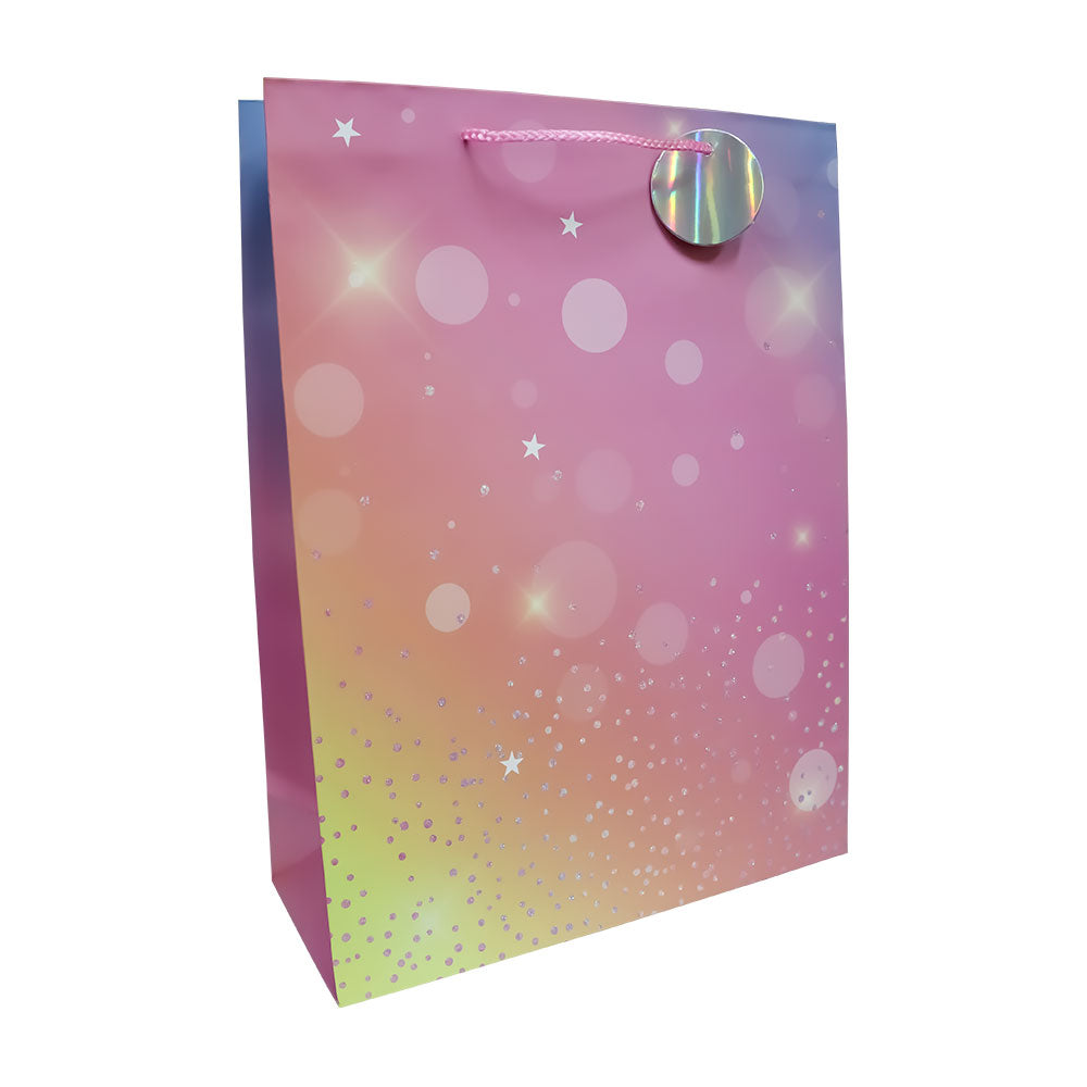 Bolsa de Regalo Colores Pastel con Estrellas Brillantes 40 x 30 x 12 cm 1 pieza ITrade