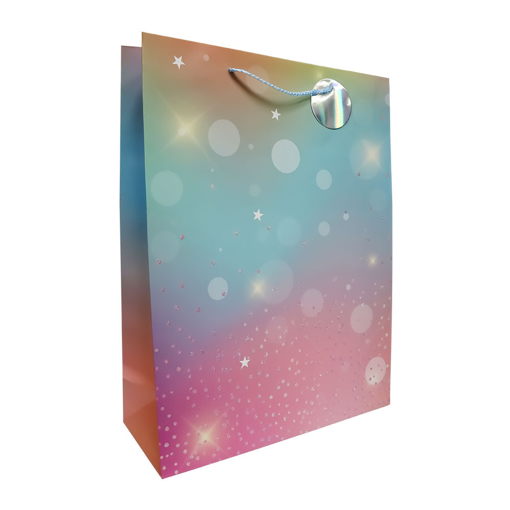 Bolsa de Regalo Colores Pastel con Estrellas Brillantes 40 x 30 x 12 cm 1 pieza ITrade